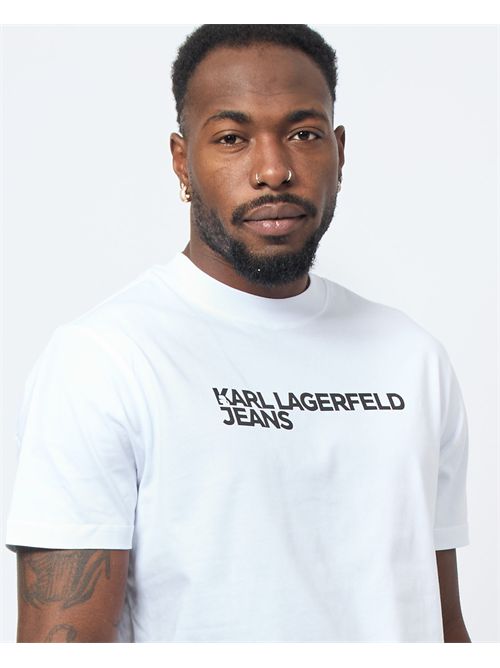 T-shirt en coton avec logo Karl Lagerfeld KARL LAGERFELD | A1M17002100